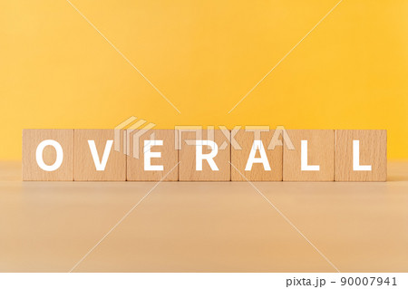 「OVERALL」と書かれた積み木 90007941