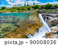 Picturesque Niagara Falls on the river Cievna. Montenegro, near Podgorica. 90008036