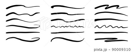 Line marker stroke underline. Marker highlight brush effect 90009310