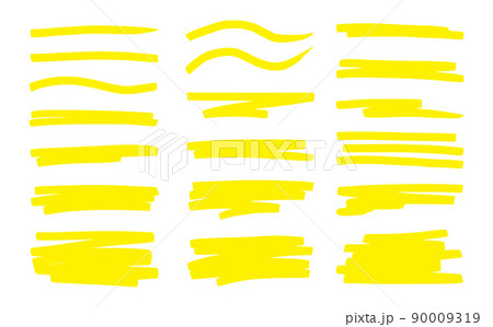 Highlight underline brush. Yellow marker pen stroke Highlight underline brush. Yellow marker pen stroke 90009319