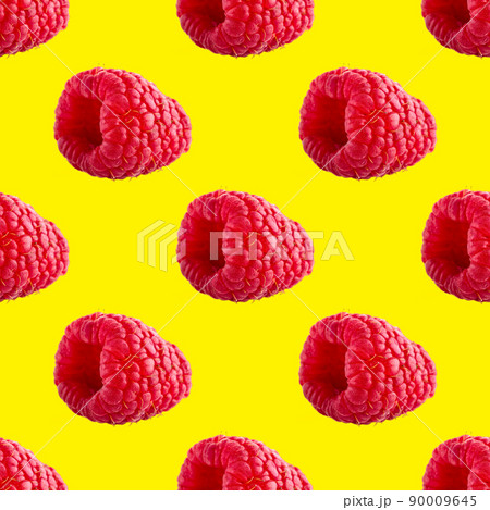 Seamless pattern with raspberry. Berries abstract background. Raspberry pattern for package design 90009645