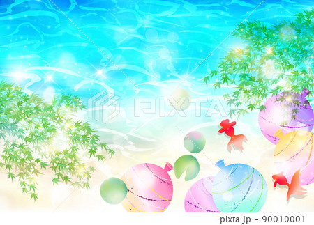 海　波　金魚　背景 90010001