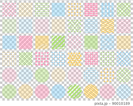 Colorful geometric pattern icon set Colorful geometric pattern icon set 90010189