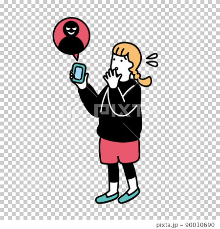 Illustration of elementary school students who have trouble with SNS 90010690