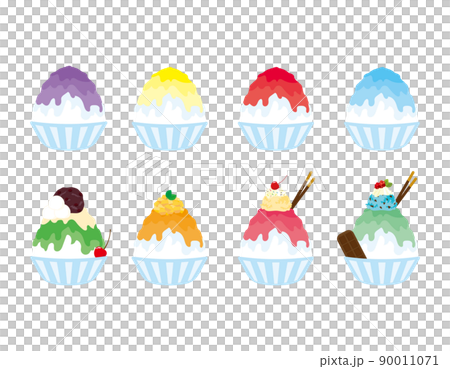 刨冰圖標集矢量圖 刨冰圖標集矢量圖 90011071