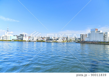 清洲橋/隅田川より萬年橋、新小名木川水門周辺を望む(東京都江東区)【2022.3】 清洲橋/隅田川より萬年橋、新小名木川水門周辺を望む(東京都江東区)【2022.3】 90011839