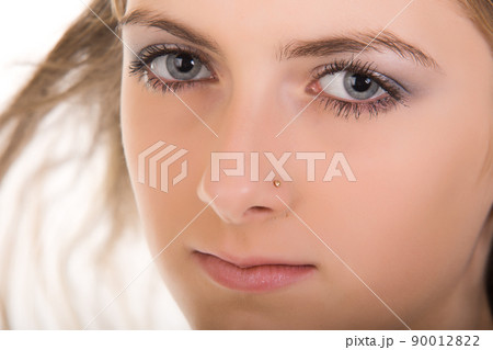 portait beautiful young woman. isolated jn white 90012822