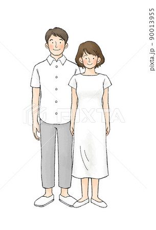 白い夏服の夫婦 白い夏服の夫婦 90013955
