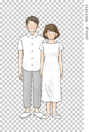 白い夏服の夫婦 白い夏服の夫婦 90013955