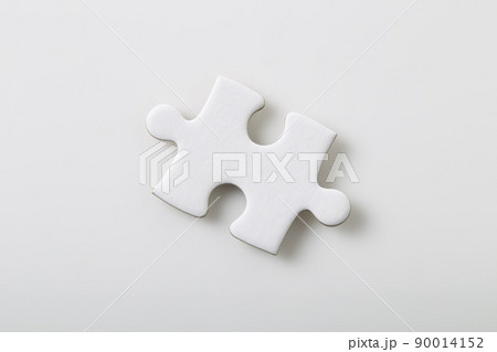 Blank jigsaw puzzles piece isolated on white 90014152