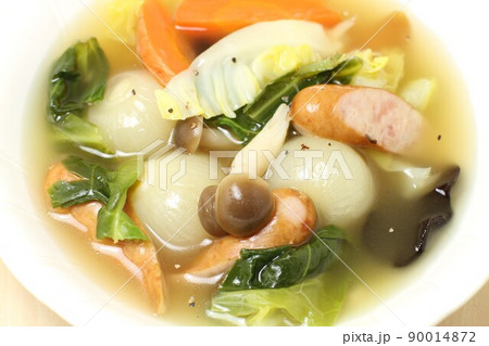 野菜のごろごろスープ煮,冷蔵庫の残り物で作る簡単具沢山スープ 野菜のごろごろスープ煮,冷蔵庫の残り物で作る簡単具沢山スープ 90014872