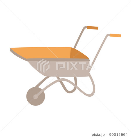 Garden cart, vector illustration of a doodle style utility wheelbarrow 90015664