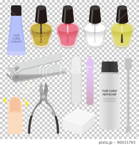 Nail care illustration set 90015765