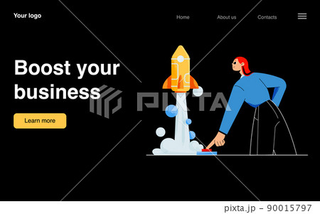 Boost your business landing page, startup success, Boost your business landing page, startup success, 90015797