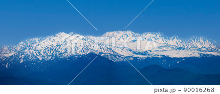 富山県富山市 富山平野から 剣立山連峰の絶景 富山県富山市 富山平野から 剣立山連峰の絶景 90016268