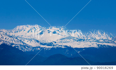 富山県富山市 富山平野から 剣立山連峰の絶景 富山県富山市 富山平野から 剣立山連峰の絶景 90016269