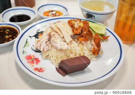 Thai boiled chicken rice、Hainanese chicken rice 90016606