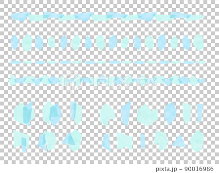 Watercolor style geometric parts vector background / line material set Ramune color 90016986