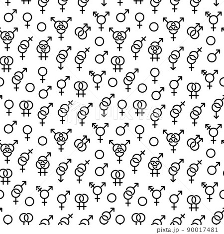 Seamless pattern with sexuality symbols. Vector illustration. Seamless pattern with sexuality symbols. Vector illustration. 90017481