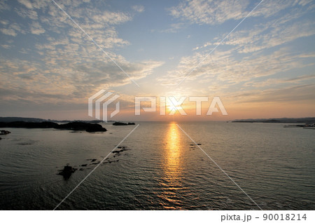 田辺湾の夕日　【和歌山県田辺市】 90018214