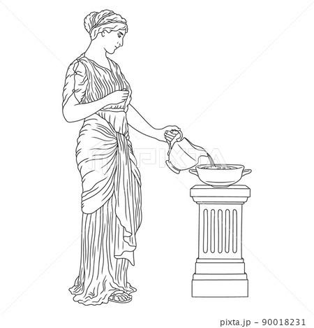 Vector Greek women. 90018231