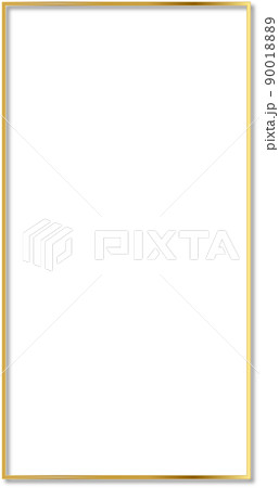 Rectangular Golden Frame Story cut out isolated Rectangular Golden Frame Story cut out isolated 90018889