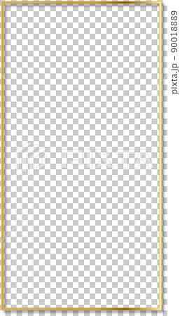 Rectangular Golden Frame Story cut out isolated Rectangular Golden Frame Story cut out isolated 90018889