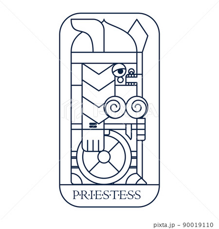Priestess viking warrior valkyrie with a braid in a winged helmet 90019110