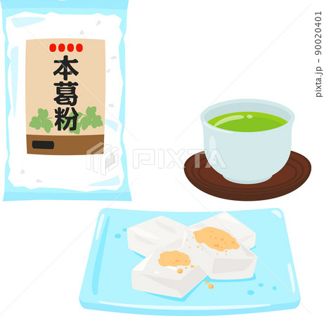 袋入りの本葛粉と葛餅 90020401