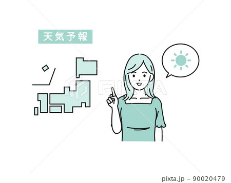 天気予報　気象予報士　お天気お姉さん　女性　キャスター　アナウンサー　ウエザーニュース 90020479