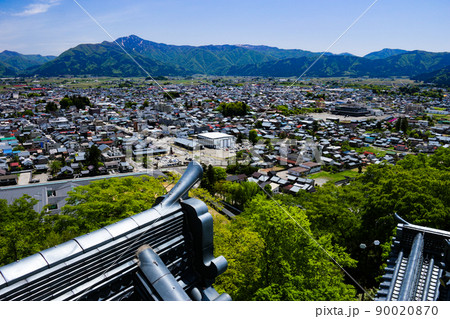 越前大野市　天空の城　越前大野城天守からの絶景　百名山荒島岳　 90020870