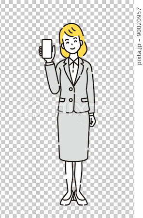 人物イラスト　線画 90020957