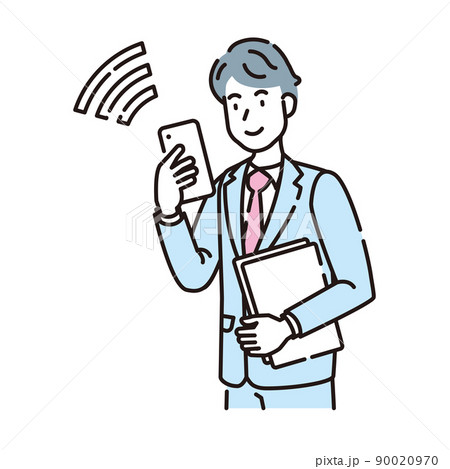 人物イラスト　線画 90020970