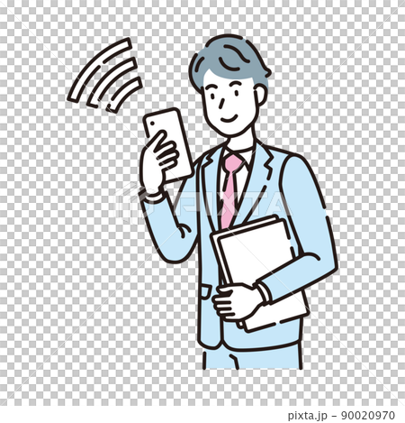 人物イラスト　線画 90020970