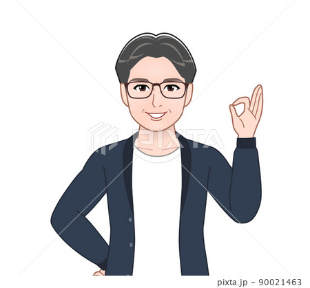 冬服を着た初老の男性 冬服を着た初老の男性 90021463