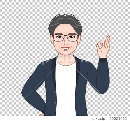冬服を着た初老の男性 冬服を着た初老の男性 90021463
