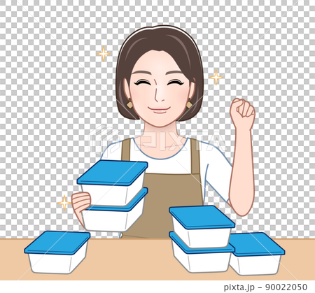 Young woman working in the kitchen 90022050