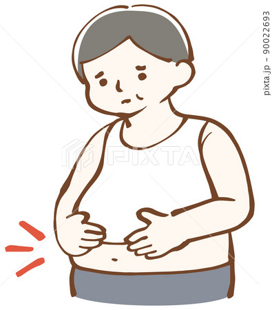 ダイエット　男性　ふくよか　イラスト 90022693