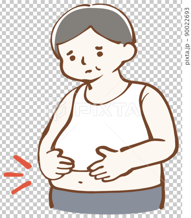 ダイエット　男性　ふくよか　イラスト 90022693