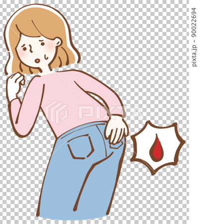Butt blood female illustration 90022694