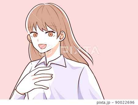 さわやかな女性 イラスト さわやかな女性 イラスト 90022696