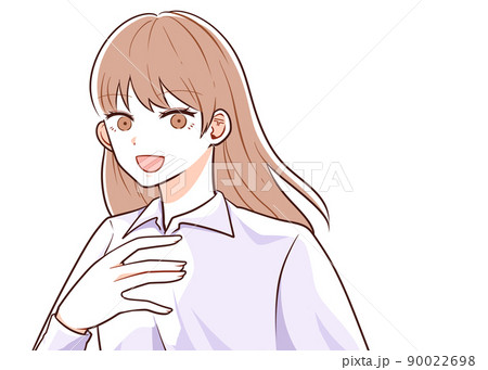 さわやかな女性　イラスト 90022698