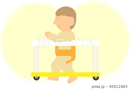 ベビー歩行器 ドーナツ型 のイラスト素材