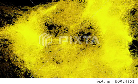 Frozen blob of metal with tracery drawing 90024351