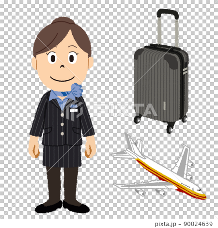 Ca キャビンアテンダント のイラストのイラスト素材