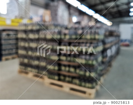 Abstract blurry image of a stack of packages with alcoholic beverages Abstract blurry image of a stack of packages with alcoholic beverages 90025813