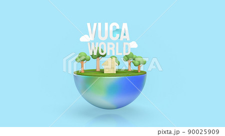 The vuca world  white text for abstract background concept 3d rendering 90025909