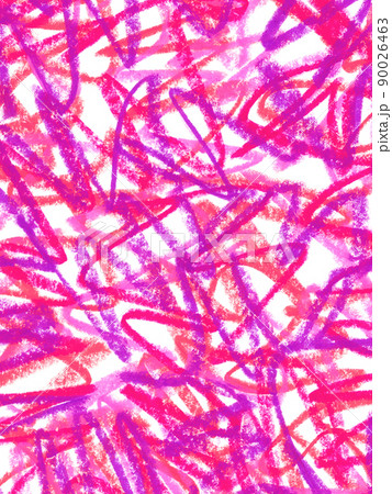 クレヨンで自由に描いた、ラブリーな落書きアート 90026463
