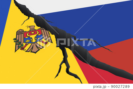 Conflict between Russia and Moldova. 3d render. 90027289