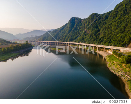 忠州湖 風景 写真 90027533